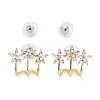 Crystal Rhinestone Triple Trees Stud Earrings EJEW-C006-05-2