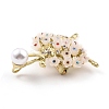 Ballerina Alloy Brooch with Resin Pearl JEWB-O009-20-4