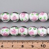 Handmade Foil Glass Beads Strands FOIL-N033-04F-4