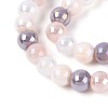 Electroplate Glass Beads Strands X-EGLA-N019-6mm-04-3
