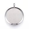 304 Stainless Steel Diffuser Locket Pendants STAS-D157-09F-2