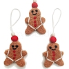 Christmas Theme Wool Felt Gingerbread Man Pendant Decorations PW-WGBEBF0-01-3