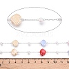 Handmade ABS Plastic Imitation Pearl & Porcelain & Seed Bead Chains CHS-T006-25P-3