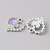 Platinum Alloy Rhinestone Pendants FIND-TAC0008-69P-10-2