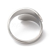 Non-Tarnish 304 Stainless Steel Teardrop Open Cuff Ring for Women RJEW-K245-37P-2