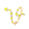 Snake Wrap Enamel Cuff Ring for Women RJEW-C004-25-RS-4