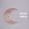 Wooden Hollow Crescent Moon Decorations DIY-WH0265-15-1