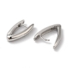V-shapeRing Brass Hoop Earrings for Women EJEW-U008-11P-2