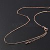 Brass Rolo Chains Necklaces for Women NJEW-D302-43RG-3