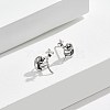 Anti-Tarnish Rhodium Plated 925 Sterling Silver Stud Earrings EJEW-BB70396-3