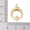 Brass Micro Pave Clear Cubic Zirconia Pendants FIND-B077-02G-07-3
