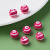 Opaque Striped Acrylic Beads MACR-S373-27A-03-6