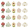 30Pcs 5 Styles Zinc Alloy Enamel Pendants ENAM-CJ0003-09-1