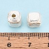 925 Sterling Silver Corrugated Beads STER-N016-126S-4