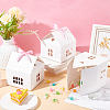 House Shape Paper Jewelry Storage Gift Box CON-WH0088-68-5