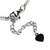 Natural Quartz Crystal Rock Crystal Heart Pendant Necklaces NJEW-G143-02I-3