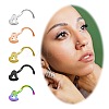 316L Surgical Stainless Steel Heart Fishtail Nose Rings WGE50C7-03-1