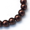 Baking Painted Pearlized Glass Pearl Round Bead Strands HY-Q003-4mm-40-2