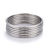 Fashion 304 Stainless Steel Buddhist Bangle Sets X-BJEW-L664-022A-P-1