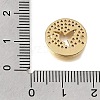 Brass Micro Pave Clear Cubic Zirconia Connector Charms CU-CBAA556-04A-3