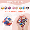 64Pcs 8 Colors Round Silicone Focal Beads SIL-GA0001-29A-2