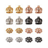 Hollow Brass Micro Pave Clear Cubic Zirconia Beads ZIRC-TA0001-16-10