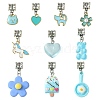 10Pcs 10 Styles Alloy Enamel & Resin European Dangle Charms PALLOY-FZ00006-1