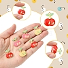 12Pcs 3 Colors Light Gold Plated Alloy Enamel Pendants FIND-FS0002-83-2