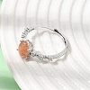 Brass Micro Pave Cubic Zirconia Finger Rings CU-CBA260E-15P-3