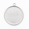 Tarnish Resistant 304 Stainless Steel Pendant Cabochon Settings X-STAS-E146-18P-30mm-2