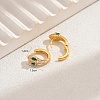 Fashionable Brass Snake Hoop Earrings ML3202-4