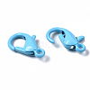 40Pcs Spray Painted Eco-Friendly Alloy Lobster Claw Clasps PALLOY-YW0001-24-NR-5