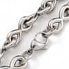 304 Stainless Steel Link Chain Bracelets BJEW-H618-09P-2