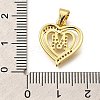 Rack Plating Brass Micro Pave Cubic Zirconia Pendants KK-L226-101G-M-3