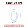 2Pcs 2 Colors Transparent Plastic Storage Zipper Bags ABAG-FH0001-16A-2