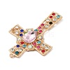 Alloy Rhinestone Big Pendants ALRI-F074-05G-3