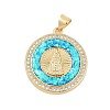 Brass Micro Pave Cubic Zirconia Pendants KK-I723-40G-1