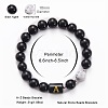 10MM Natural Black Onyx(Dyed & Heated) and Howlite Beaded Stretch Bracelets RH2290-1-2