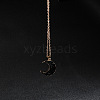 Crescent Moon Alloy Resin Pendant Necklaces WG568A9-01-1