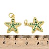 Brass Micro Pave Cubic Zirconia Pendants KK-D005-06E-G-3