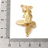 Brass Micro Pave Clear Cubic Zirconia Fold Over Clasps with Shell KK-S382-10G-3