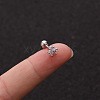 316L Surgical Stainless Steel Micro Pave Clear Cubic Zirconia Clover Cartilage Earrings WG9CD6D-41-1