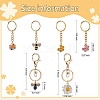 6Pcs Alloy Enamel Pendants Keychain KEYC-SW00003-03-2