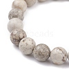 10mm Round Natural Maifanite/Maifan Stone Beads Stretch Bracelet BJEW-JB07088-01-4
