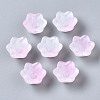 Transparent Two Tone Spray Painted Glass Beads GLAA-Q089-002B-008-2