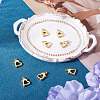8Pcs Brass Heart Lobster Claw Clasps KK-TA0002-69-5