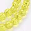 Spray Painted Crackle Glass Beads Strands CCG-Q001-6mm-04-3