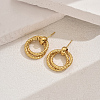 Stylish Stainless Steel Geometric Ring Stud Earrings for Daily Wear OR2437-2-8