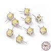 Rhodium Plated 925 Sterling Silver Peg Bails STER-D035-47P-08-4