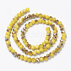 Electroplate Opaque Glass Beads Strands EGLA-A034-P8mm-E15-2